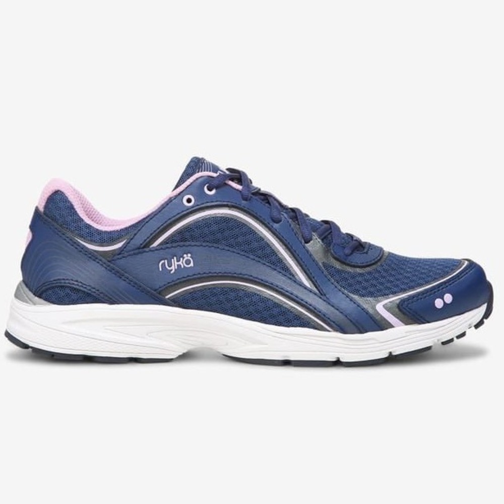 Ryka Sky Walk Womens Navy Lavender Walking Shoes I6466M1400 Size 8.5 M New